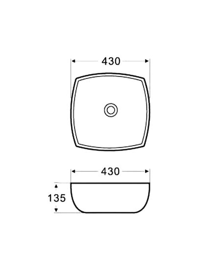 Купить Раковина накладная Azario 43х43х13.5 белая (az-2076) по цене 3278.25 руб., в Санкт-Петебруге в интернет магазине 100-Систем, а также дургие товары Azario из раздела Накладные раковины и Раковины и пьедесталы