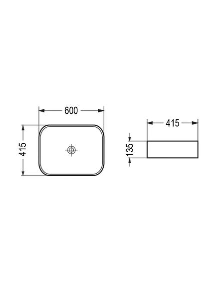 Купить Раковина накладная Azario 60х41.5х13.5  чёрный матовый (az-78326mb) по цене 12183 руб., в Санкт-Петебруге в интернет магазине 100-Систем, а также дургие товары Azario из раздела Накладные раковины и Раковины и пьедесталы