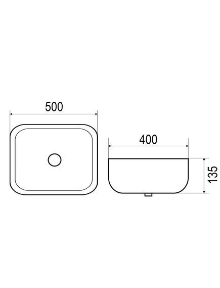 Купить Раковина накладная Azario 50х40х13.5 глянец белая (az41015) по цене 7905 руб., в Санкт-Петебруге в интернет магазине 100-Систем, а также дургие товары Azario из раздела Накладные раковины и Раковины и пьедесталы