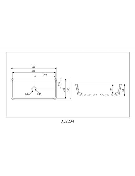 Купить Раковина накладная ABBER Rechteck AC2204MG серая матовая (ac2204mg) по цене 13800 руб., в Санкт-Петебруге в интернет магазине 100-Систем, а также дургие товары ABBER из раздела Накладные раковины и Раковины и пьедесталы