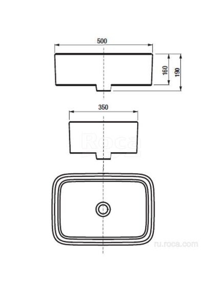 Купить Раковина Roca Mila 35х50 32700B000 (32700b000) по цене 5990 руб., в Санкт-Петебруге в интернет магазине 100-Систем, а также дургие товары ROCA из раздела Накладные раковины и Раковины и пьедесталы