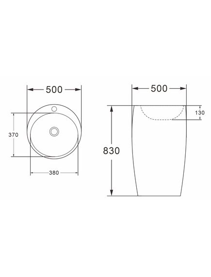 Купить Раковина напольная Azario COMELLA 50х50х83 Черный матовый (az-311mb) по цене 38223 руб., в Санкт-Петебруге в интернет магазине 100-Систем, а также дургие товары Azario из раздела Напольные раковины и Раковины и пьедесталы