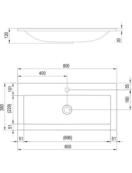 Купить Умывальник Ravak Clear 800  XJJ01180000 (xjj01180000) по цене 27390 руб., в Санкт-Петебруге в интернет магазине 100-Систем, а также дургие товары RAVAK из раздела Подвесные раковины и Раковины и пьедесталы