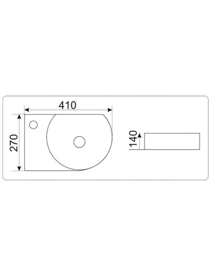 Купить Раковина CeramaLux 41 9273L L белая (9273l) по цене 8892 руб., в Санкт-Петебруге в интернет магазине 100-Систем, а также дургие товары CeramaLux из раздела Угловые раковины и Раковины и пьедесталы