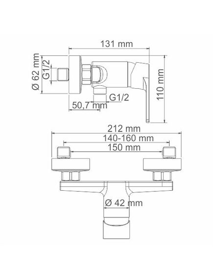 Купить Смеситель WasserKraft Dill 6102 для душа. хром (6102) по цене 10300 руб., в Санкт-Петебруге в интернет магазине 100-Систем, а также дургие товары WasserKRAFT из раздела Смесители для душа без излива и Смесители для ванны и душа