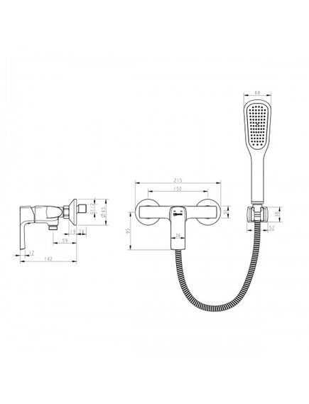 Купить Смеситель Lemark Ursus LM7203BL для душа (lm7203bl) по цене 16150 руб., в Санкт-Петебруге в интернет магазине 100-Систем, а также дургие товары LEMARK из раздела Смесители для душа без излива и Смесители для ванны и душа