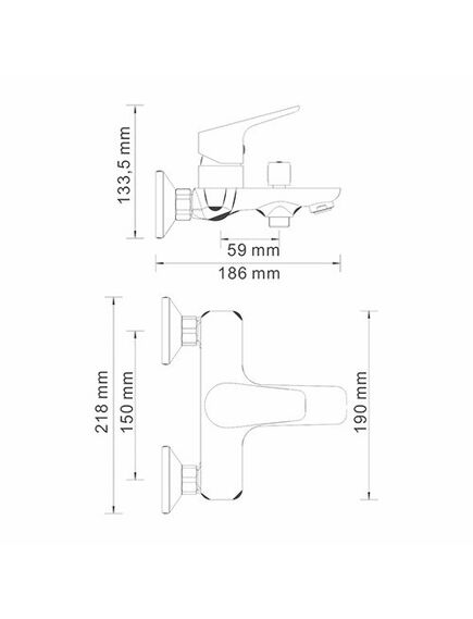 Купить Lippe 4501 Смеситель для ванны с коротким изливом (4501) по цене 13530 руб., в Санкт-Петебруге в интернет магазине 100-Систем, а также дургие товары WasserKRAFT из раздела Смесители с коротким изливом и Смесители для ванны и душа