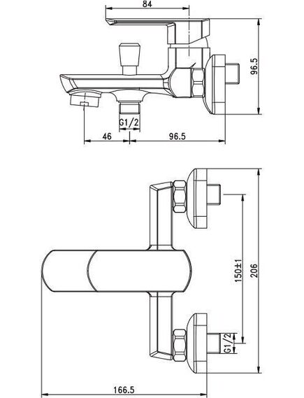 Купить Смеситель для ванны с душем Aquanet Cinetic AF120-20С (af120-20с) по цене 6920 руб., в Санкт-Петебруге в интернет магазине 100-Систем, а также дургие товары AQUANET из раздела Смесители с коротким изливом и Смесители для ванны и душа