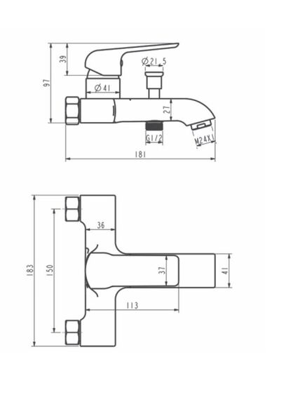 Купить Смеситель "Dublin" д/ван, кор/изл, без акс, арт. DB 54 (db 54) по цене 10790 руб., в Санкт-Петебруге в интернет магазине 100-Систем, а также дургие товары ESKO из раздела Смесители с коротким изливом и Смесители для ванны и душа