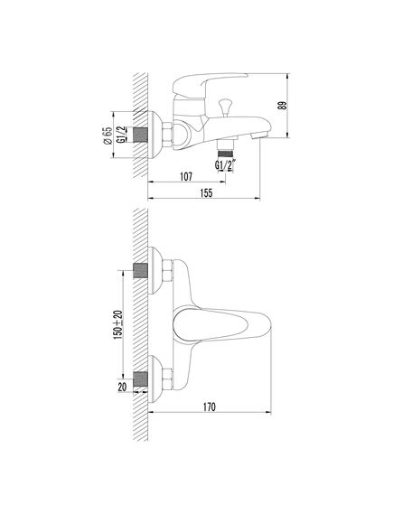 Купить Смеситель Lemark Pramen LM3302C для ванны (lm3302c) по цене 8580 руб., в Санкт-Петебруге в интернет магазине 100-Систем, а также дургие товары LEMARK из раздела Смесители с коротким изливом и Смесители для ванны и душа