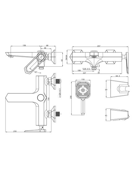 Купить Смеситель Lemark Prizma LM3914C для ванны (lm3914c) по цене 20780 руб., в Санкт-Петебруге в интернет магазине 100-Систем, а также дургие товары LEMARK из раздела Смесители с коротким изливом и Смесители для ванны и душа