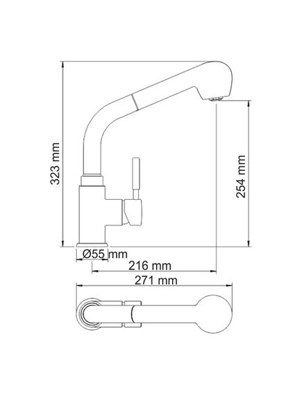 Купить Смеситель для кухни WasserKRAFT Wern 4266 Хром матовый (4266) по цене 17140 руб., в Санкт-Петебруге в интернет магазине 100-Систем, а также дургие товары WasserKRAFT из раздела Рычажные смесители и Смесители для кухни