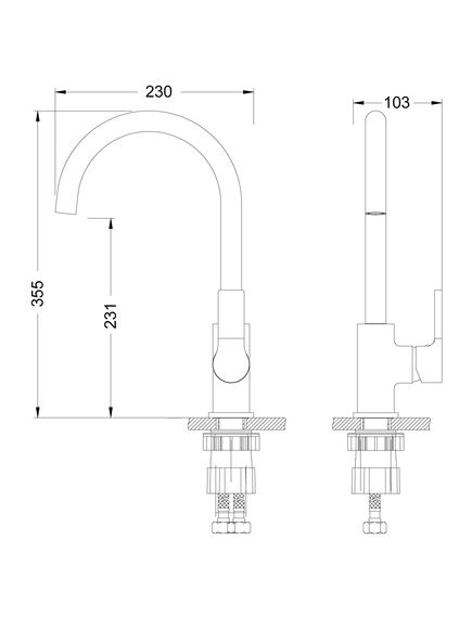 Купить Смеситель Lemark Aura LM0605C для кухни (lm0605c) по цене 5000 руб., в Санкт-Петебруге в интернет магазине 100-Систем, а также дургие товары LEMARK из раздела Рычажные смесители и Смесители для кухни