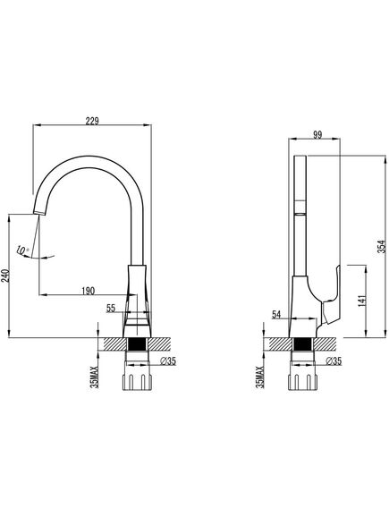 Купить Смеситель Lemark Unit LM4555C для кухни (lm4555c) по цене 7430 руб., в Санкт-Петебруге в интернет магазине 100-Систем, а также дургие товары LEMARK из раздела Рычажные смесители и Смесители для кухни