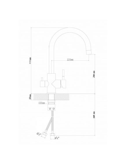 Купить Смеситель для кухни Florentina Клио FL Антрацит  (333.13н.2123.302) по цене 10300 руб., в Санкт-Петебруге в интернет магазине 100-Систем, а также дургие товары Florentina из раздела Смесители с подключением фильтра и Смесители для кухни