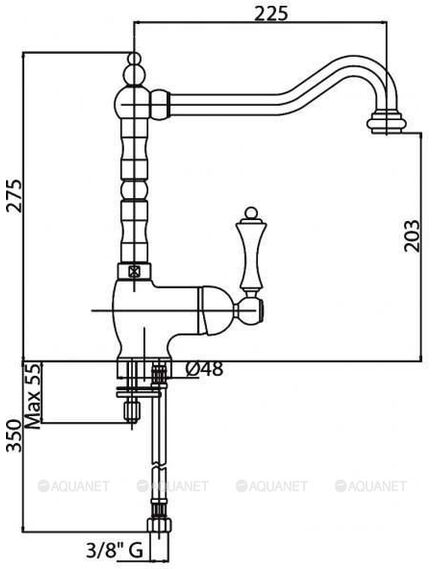 Купить Смеситель Cezares Margot MARGOT-LLM2-02-Bi для кухонной мойки (margot-llm2-02-bi) по цене 40410 руб., в Санкт-Петебруге в интернет магазине 100-Систем, а также дургие товары CEZARES из раздела Рычажные смесители и Смесители для кухни