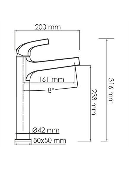 Купить Sauer 7103H Смеситель для умывальника (7103h) по цене 26680 руб., в Санкт-Петебруге в интернет магазине 100-Систем, а также дургие товары WasserKRAFT из раздела Рычажные смесители и Смесители для раковины