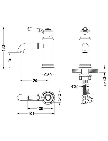 Купить Смеситель для раковины Timo Arisa 5361/03F Черный (5361/03f) по цене 12095 руб., в Санкт-Петебруге в интернет магазине 100-Систем, а также дургие товары TIMO из раздела Рычажные смесители и Смесители для раковины