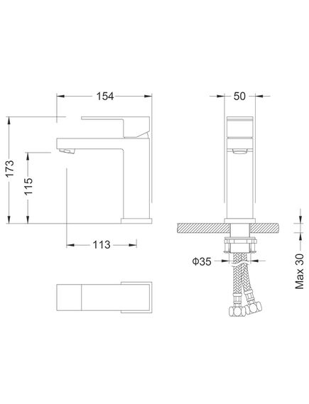 Купить Смеситель для раковины Timo Selene 2061/03F Черный (2061/03f) по цене 17774 руб., в Санкт-Петебруге в интернет магазине 100-Систем, а также дургие товары TIMO из раздела Рычажные смесители и Смесители для раковины