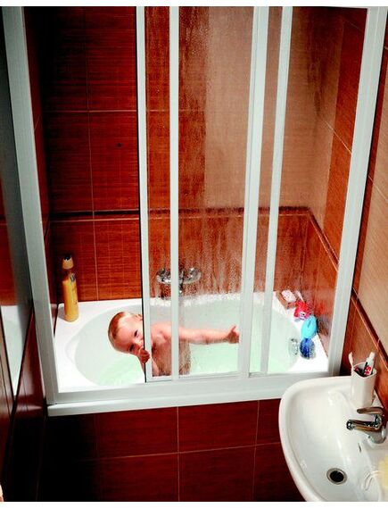 Купить Шторка для ванны Ravak AVDP3 150 сатин-транспарент (40vp0u02z1) по цене 50160 руб., в Санкт-Петебруге в интернет магазине 100-Систем, а также дургие товары RAVAK из раздела Стеклянные шторки для ванн и Сантехника