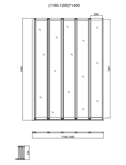 Купить Душевая шторка на ванну VSB-32120CL, 1200*1400, хром, стекло прозрачное, , шт (vsb-32120cl) по цене 19650 руб., в Санкт-Петебруге в интернет магазине 100-Систем, а также дургие товары Vincea из раздела Стеклянные шторки для ванн и Сантехника