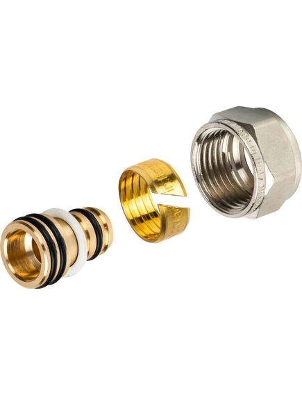 Купить Евроконус 16х2,0х1/2", латунь (sfc-0022-001620) по цене 248 руб., в Санкт-Петебруге в интернет магазине 100-Систем, а также дургие товары STOUT из раздела Обжим Stout 16 и Обжим