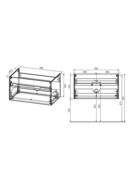 Купить База под раковину Chiara 800 подвесная, 1 выкатной ящик soft-close, N.Oak, , шт (vmc-2c800no) по цене 14630 руб., в Санкт-Петебруге в интернет магазине 100-Систем, а также дургие товары Vincea из раздела Тумбы под раковину и Мебель для ванной комнаты