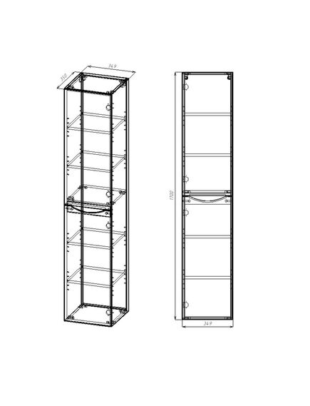 Купить Шкаф Mia VSC-2M170VO-R подвесной, 1700*350*350, V.Oak, правый, , шт (vsc-2m170vo-r) по цене 17210 руб., в Санкт-Петебруге в интернет магазине 100-Систем, а также дургие товары Vincea из раздела Пеналы и Пеналы, комоды, шкафы