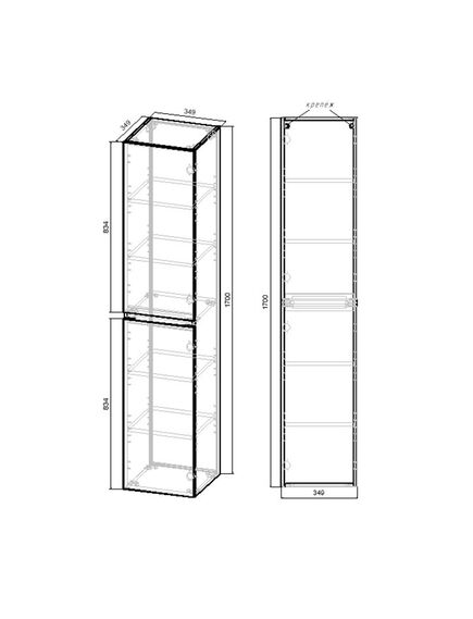 Купить Шкаф Fine VSC-2NF170GW подвесной, 1700*350*350, G.White, , шт (vsc-2nf170gw) по цене 18170 руб., в Санкт-Петебруге в интернет магазине 100-Систем, а также дургие товары Vincea из раздела Пеналы и Пеналы, комоды, шкафы