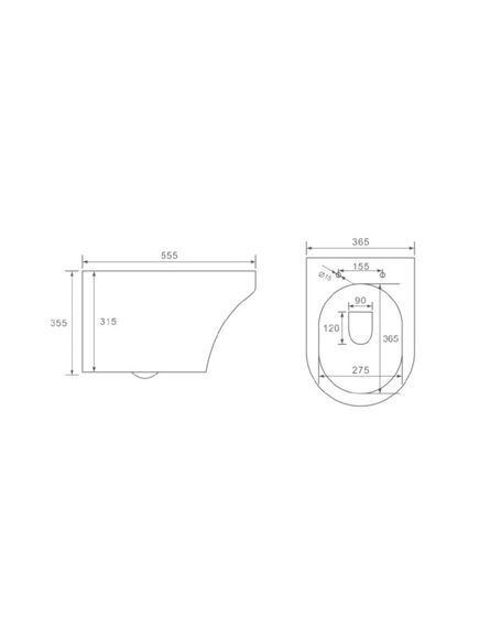 Купить Унитаз подвесной Edge-M VT1-37 безободковый, цвет белый, ультратонкое soft-close сиденье, , шт (vt1-37) по цене 13730 руб., в Санкт-Петебруге в интернет магазине 100-Систем, а также дургие товары Vincea из раздела Унитазы подвесные и Унитазы