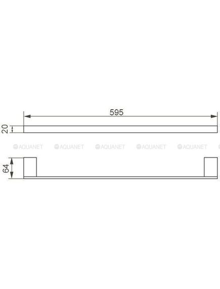 Купить Держатель для полотенца 60см Aquanet, хром (187068) (5624) по цене 9120 руб., в Санкт-Петебруге в интернет магазине 100-Систем, а также дургие товары AQUANET из раздела Штанги для полотенец и Полотенцедержатели