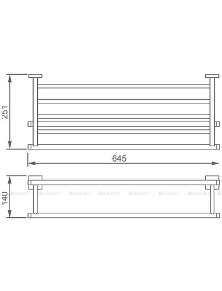 Купить Полка для полотенец Aquanet, хром (202109) (6162) по цене 9790 руб., в Санкт-Петебруге в интернет магазине 100-Систем, а также дургие товары AQUANET из раздела Полки для полотенец и Полотенцедержатели
