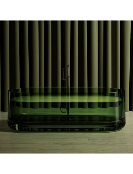 Купить Прозрачная ванна ABBER Kristall AT9708Emerald зеленая (at9708emerald) по цене 349920 руб., в Санкт-Петебруге в интернет магазине 100-Систем, а также дургие товары ABBER из раздела Ванны из камня и Ванны