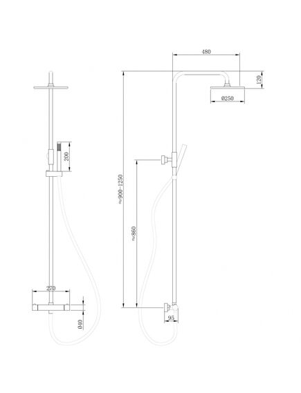 Купить Душевая стойка ABBER Wasser Kreis AF8160 с термостатом без излива, хром (af8160) по цене 34020 руб., в Санкт-Петебруге в интернет магазине 100-Систем, а также дургие товары ABBER из раздела Душевые стойки и Душевые стойки, системы, панели, гарнитуры