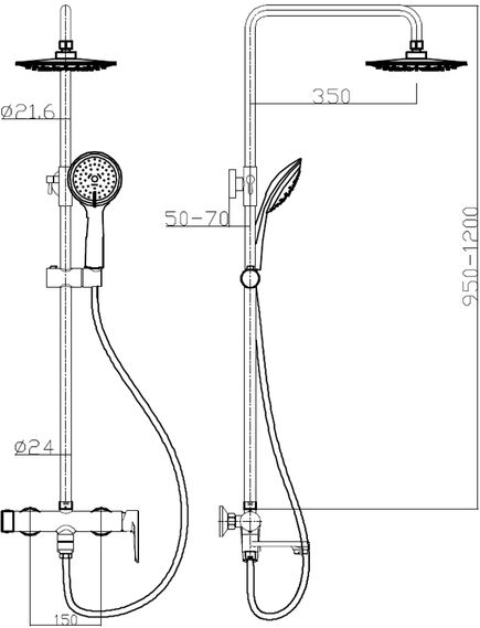 Купить Душевая стойка Aquanet Logic AF320-72-R-C (af320-72-r-c) по цене 18990 руб., в Санкт-Петебруге в интернет магазине 100-Систем, а также дургие товары AQUANET из раздела Душевые стойки и Душевые стойки, системы, панели, гарнитуры