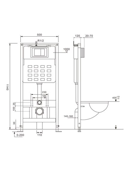 Купить Инсталляция ABBER AC0105 для подвесного унитаза (ac0105) по цене 17640 руб., в Санкт-Петебруге в интернет магазине 100-Систем, а также дургие товары ABBER из раздела Инсталляции для унитазов и Инсталляции