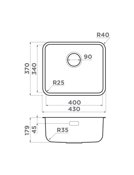 Купить Мойка Omi 43-U/I-GB Ultra Mini нерж.сталь/графит (4997417) по цене 36888 руб., в Санкт-Петебруге в интернет магазине 100-Систем, а также дургие товары Omoikiri из раздела Врезные мойки и Кухонные мойки