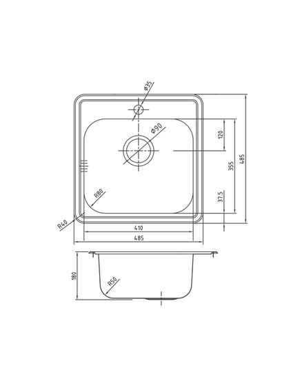 Купить Мойка с сифоном арт. S11UPS0i84, нерж. сталь, полир., 485*485, Strit S, IDDIS, STR48P0i77S (str48p0i77s) по цене 9290 руб., в Санкт-Петебруге в интернет магазине 100-Систем, а также дургие товары IDDIS из раздела Врезные мойки и Кухонные мойки