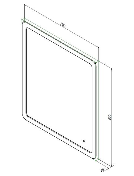 Купить Зеркало Ирис 70х80 LED (326444) (326444) по цене 11001 руб., в Санкт-Петебруге в интернет магазине 100-Систем, а также дургие товары AQUANET из раздела Зеркала и Мебель для ванной комнаты