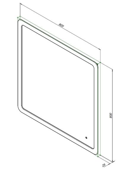 Купить Зеркало Ирис 80х80 LED (326445) (326445) по цене 11950 руб., в Санкт-Петебруге в интернет магазине 100-Систем, а также дургие товары AQUANET из раздела Зеркала и Мебель для ванной комнаты