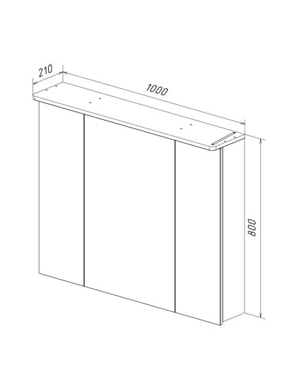 Купить Шкаф зеркальный Lemark ZENON 100х80 см 3-х дверный, с козырьком-подсветкой, с розеткой, цвет корпуса: Белый глянец (lm100zs-z) по цене 26630 руб., в Санкт-Петебруге в интернет магазине 100-Систем, а также дургие товары LEMARK из раздела Зеркальные шкафы для ванной и Мебель для ванной комнаты