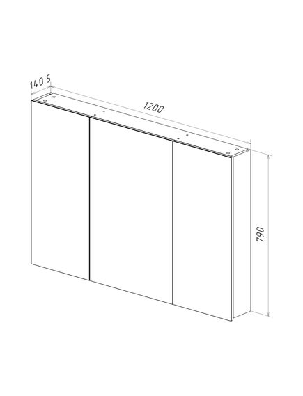 Купить Шкаф зеркальный Lemark UNIVERSAL 120х80 см 3-х дверный, цвет корпуса: Белый глянец (lm120zs-u) по цене 20760 руб., в Санкт-Петебруге в интернет магазине 100-Систем, а также дургие товары LEMARK из раздела Зеркальные шкафы для ванной и Мебель для ванной комнаты