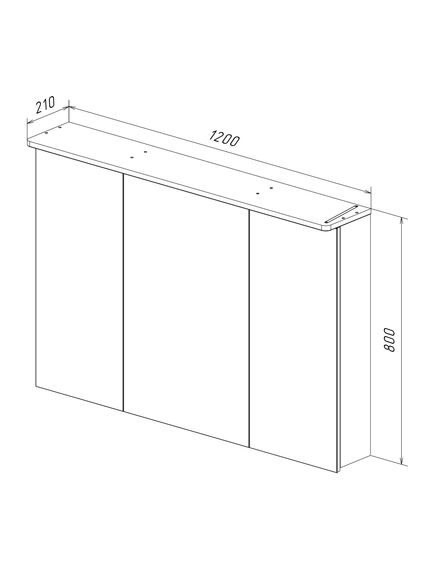 Купить Шкаф зеркальный Lemark ZENON 120х80 см 3-х дверный, с козырьком-подсветкой, с розеткой, цвет корпуса: Белый глянец (lm120zs-z) по цене 28790 руб., в Санкт-Петебруге в интернет магазине 100-Систем, а также дургие товары LEMARK из раздела Зеркальные шкафы для ванной и Мебель для ванной комнаты