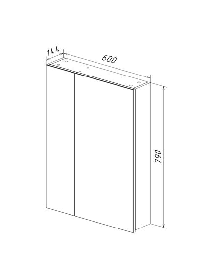 Купить Шкаф зеркальный Lemark UNIVERSAL 60х80 см 2-х дверный, цвет корпуса: Белый глянец (lm60zs-u) по цене 15290 руб., в Санкт-Петебруге в интернет магазине 100-Систем, а также дургие товары LEMARK из раздела Зеркальные шкафы для ванной и Мебель для ванной комнаты