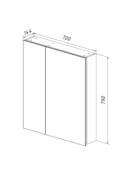 Купить Шкаф зеркальный Lemark UNIVERSAL 70х80 см 2-х дверный, цвет корпуса: Белый глянец (lm70zs-u) по цене 15990 руб., в Санкт-Петебруге в интернет магазине 100-Систем, а также дургие товары LEMARK из раздела Зеркальные шкафы для ванной и Мебель для ванной комнаты