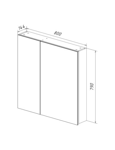 Купить Шкаф зеркальный Lemark UNIVERSAL 80х80 см 2-х дверный, цвет корпуса: Белый глянец (lm80zs-u) по цене 16880 руб., в Санкт-Петебруге в интернет магазине 100-Систем, а также дургие товары LEMARK из раздела Зеркальные шкафы для ванной и Мебель для ванной комнаты