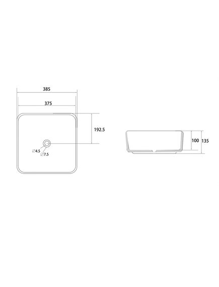 Купить Раковина накладная ABBER Rechteck AC2211MB черная матовая (ac2211mb) по цене 10080 руб., в Санкт-Петебруге в интернет магазине 100-Систем, а также дургие товары ABBER из раздела Накладные раковины и Раковины и пьедесталы