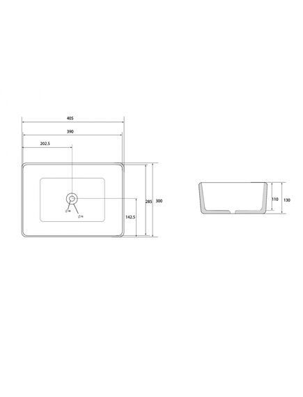 Купить Раковина накладная ABBER Rechteck AC2213MB черная матовая (ac2213mb) по цене 10080 руб., в Санкт-Петебруге в интернет магазине 100-Систем, а также дургие товары ABBER из раздела Накладные раковины и Раковины и пьедесталы