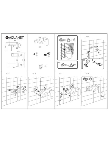 Купить Смеситель для ванны с душем Aquanet Blanco AF420-20W (af420-20w) по цене 14840 руб., в Санкт-Петебруге в интернет магазине 100-Систем, а также дургие товары AQUANET из раздела Смесители с коротким изливом и Смесители для ванны и душа