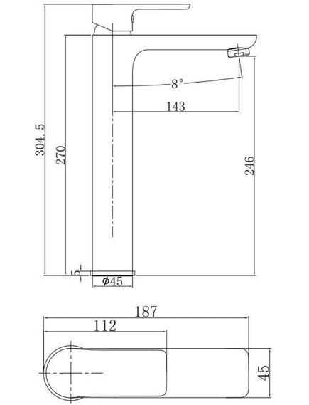 Купить Смеситель для раковины Aquanet Arctic AF520-11СW (af520-11сw) по цене 10330 руб., в Санкт-Петебруге в интернет магазине 100-Систем, а также дургие товары AQUANET из раздела Рычажные смесители и Смесители для раковины